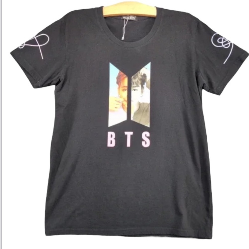 BTS Jimin #95 Men's T-Shirt Black Small Short Sleeve Crew Neck Regular Fit